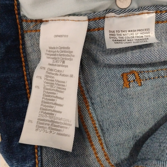 Madewell Blue Straight Leg 10" Highrise Jeans with Classic Indigo Tone - Picture 6 of 10